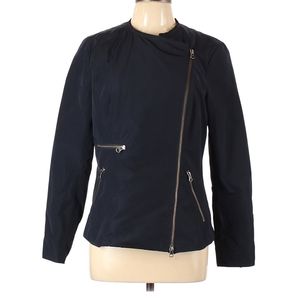 Elizabeth Roberts moto jacket taffeta rain‎ jacket size XS